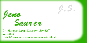 jeno saurer business card